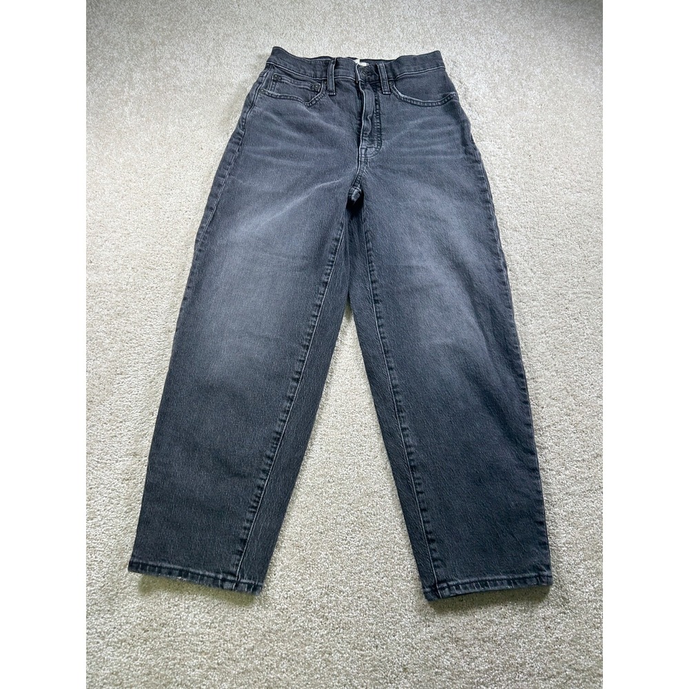Madewell Womens Size 24‎ Balloon Jeans Charcoal Black